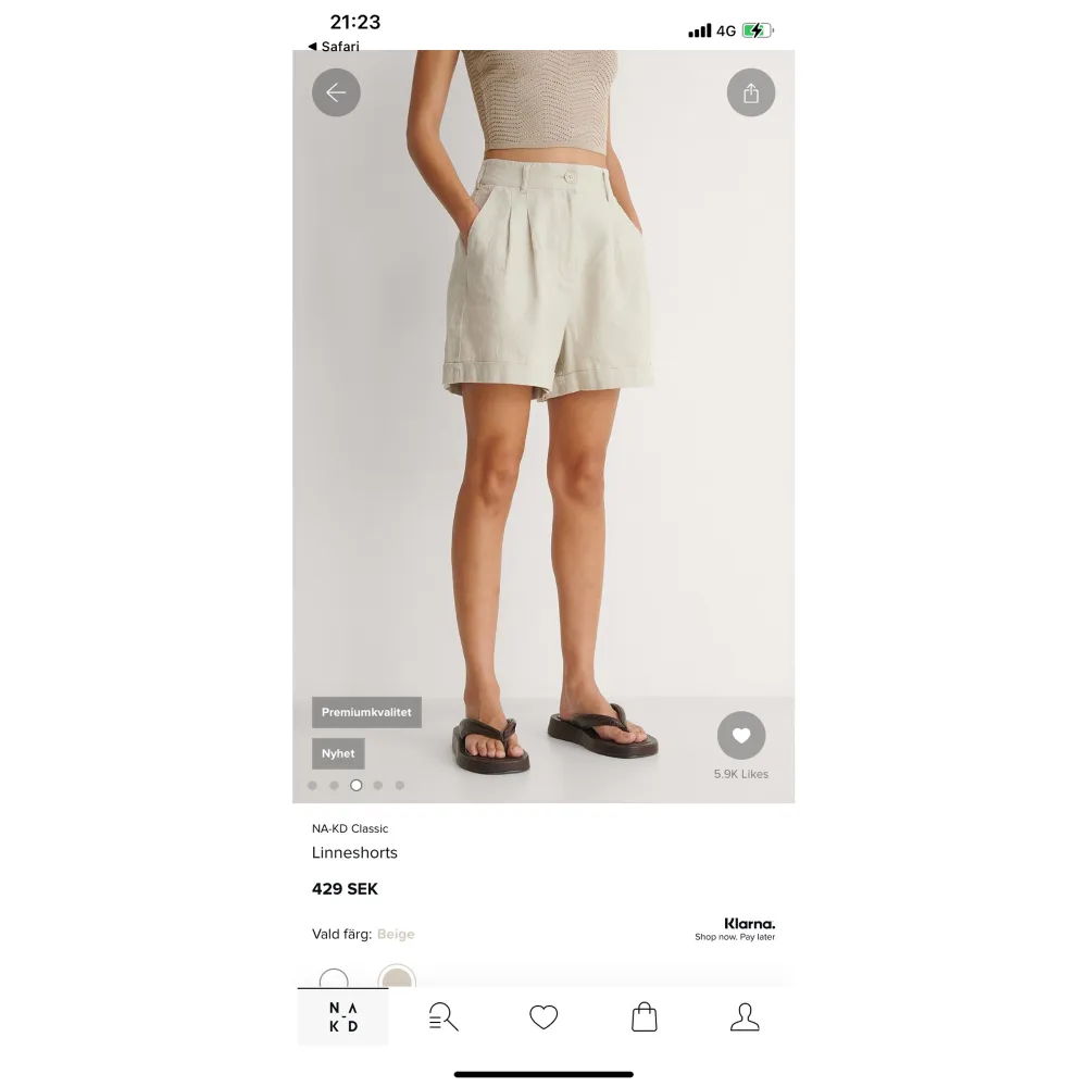”Linen folded shorts” från nakd, storlek 38. Säljer då de inte längre kommer till användning. Nypris 429kr. Shorts.