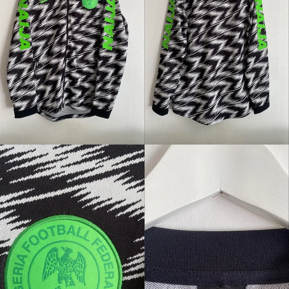 Rare collective item from Nike football. Nigeria Football Federation Abuja. Great condition. Dri-fit material. Pockets with zip. Size: L Length: 78cm Chest: 112cm . Hoodies.