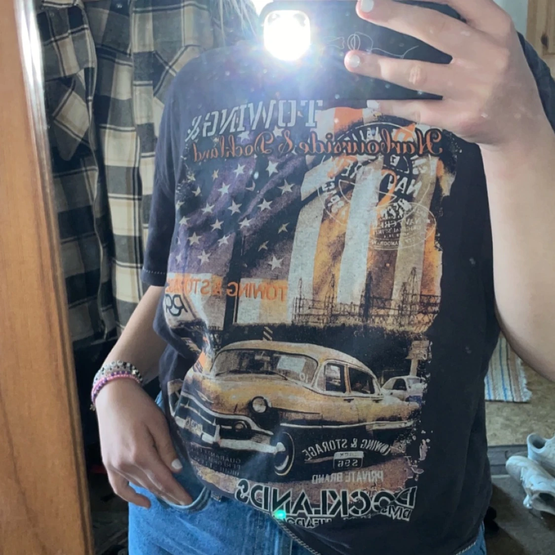 Brun/grå ish oversized t-shirt. - 90