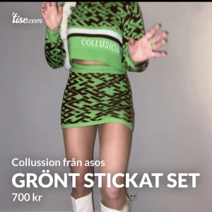 Grönt stickat set - ASOS, får båda för 700kr