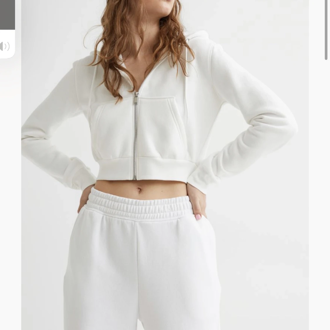 Vit Hoodie/Kofta från H&M