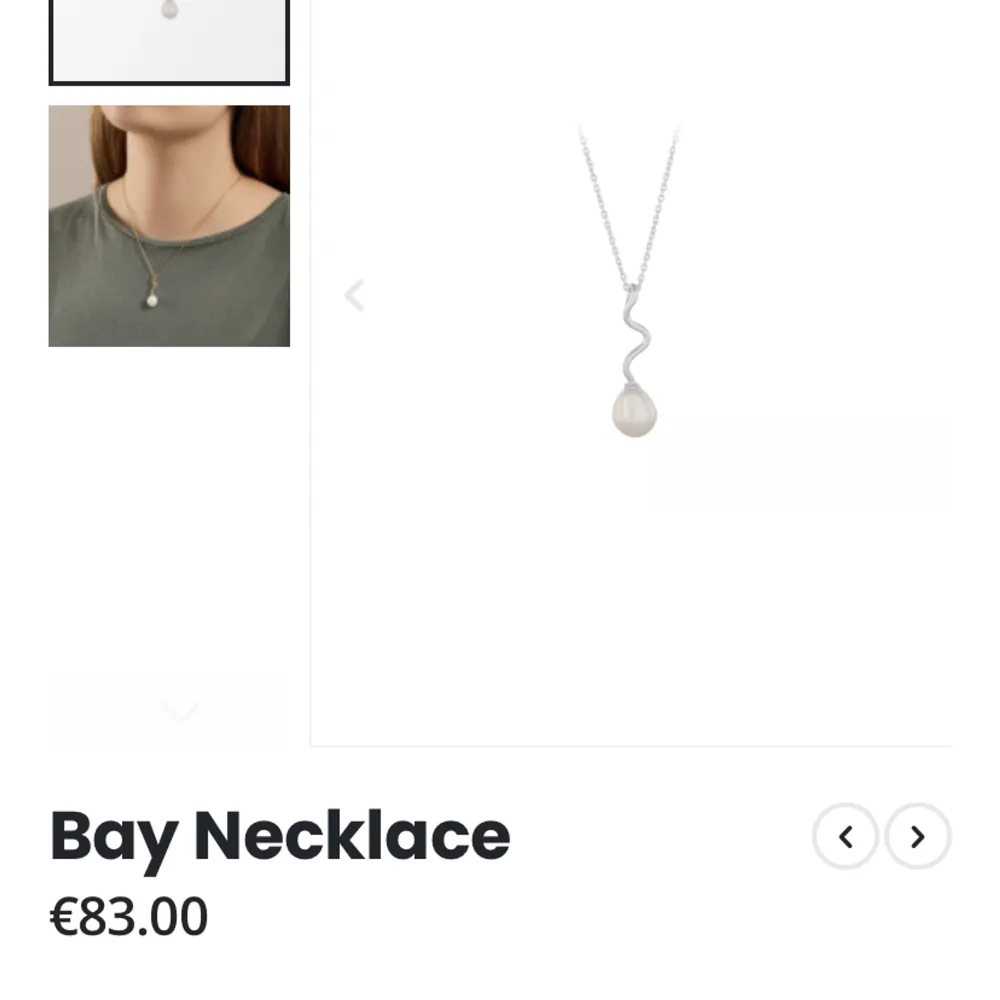 Ett silver halsband med pärla från Pernillle corydon. Pris kan diskuteras. Accessoarer.