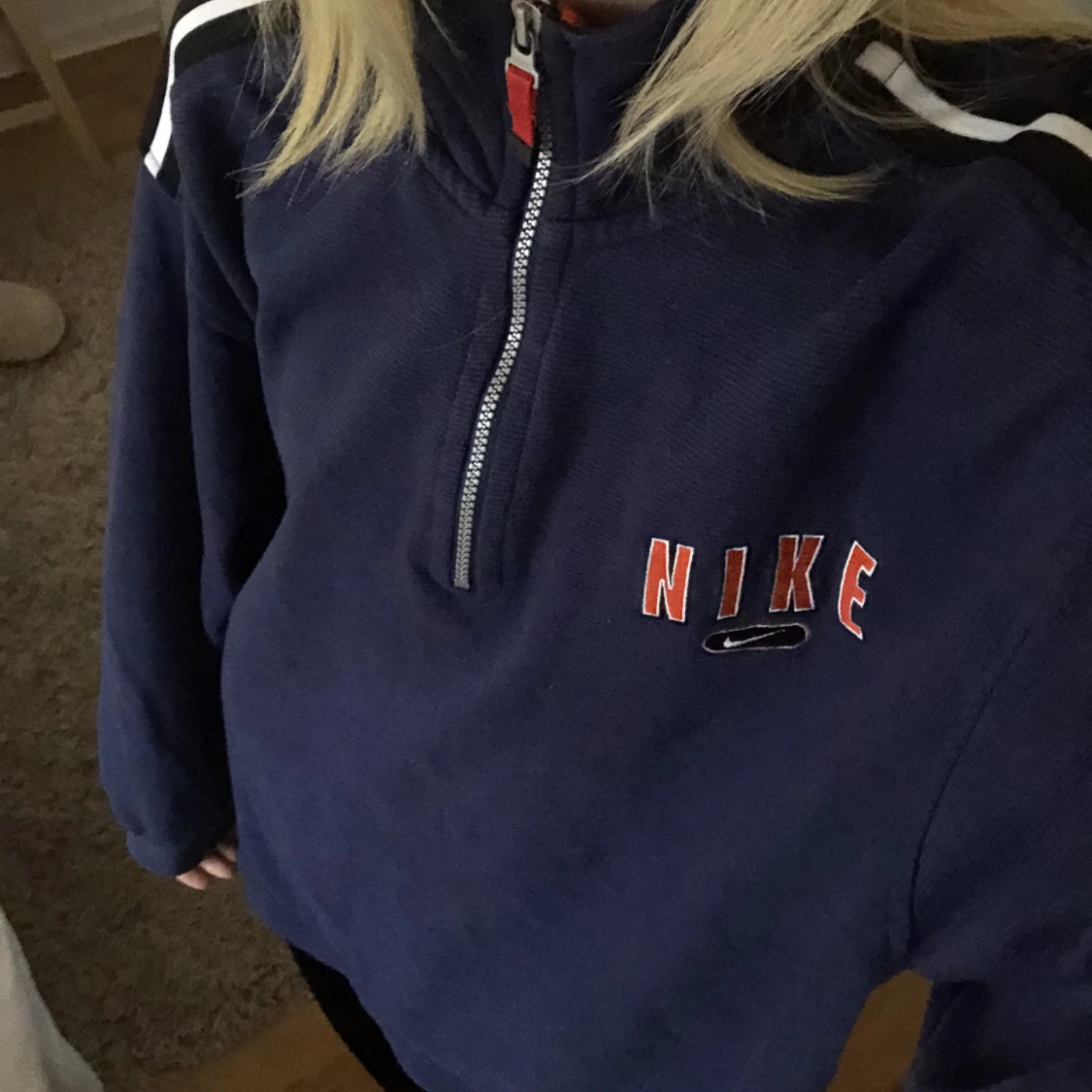 VINTAGE NIKE HOODIE HALV ZIPUP