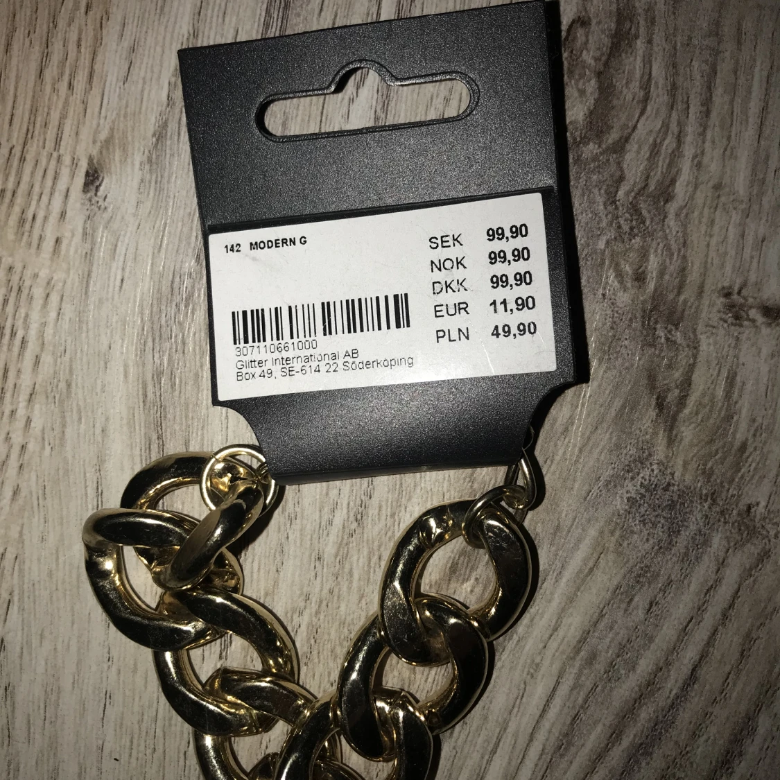 Glitter armband guldfärg - 90