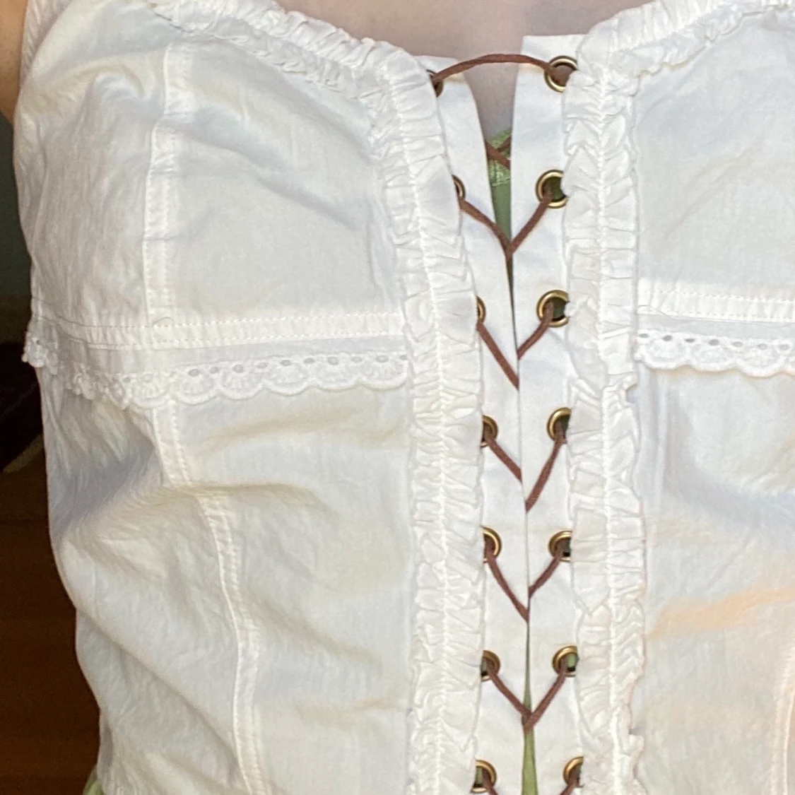 Vit korsett topp - 90