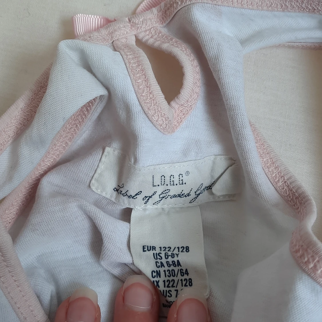 Rosa randigt linne i st XS - 91