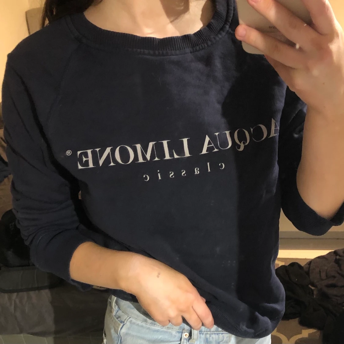 Marinblå sweatshirt Acqua Limone, stl S