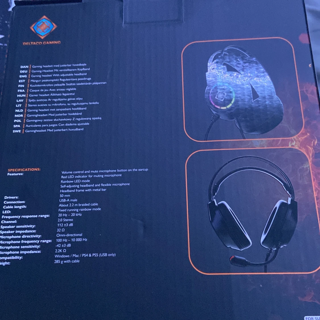 Deltaco gaming hörlurar  - 90