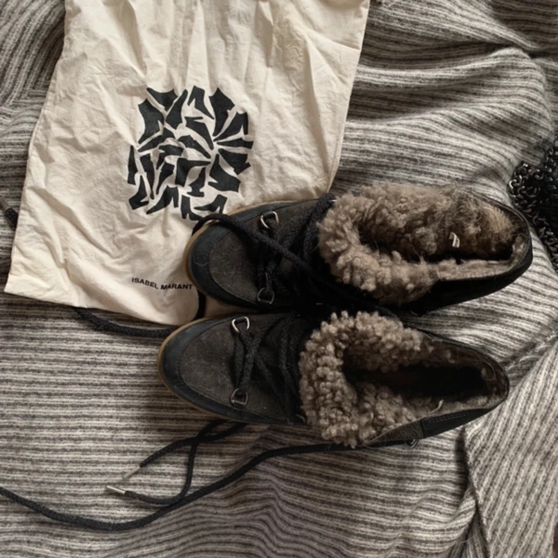 Svarta boots med foder från Isabel Marant
