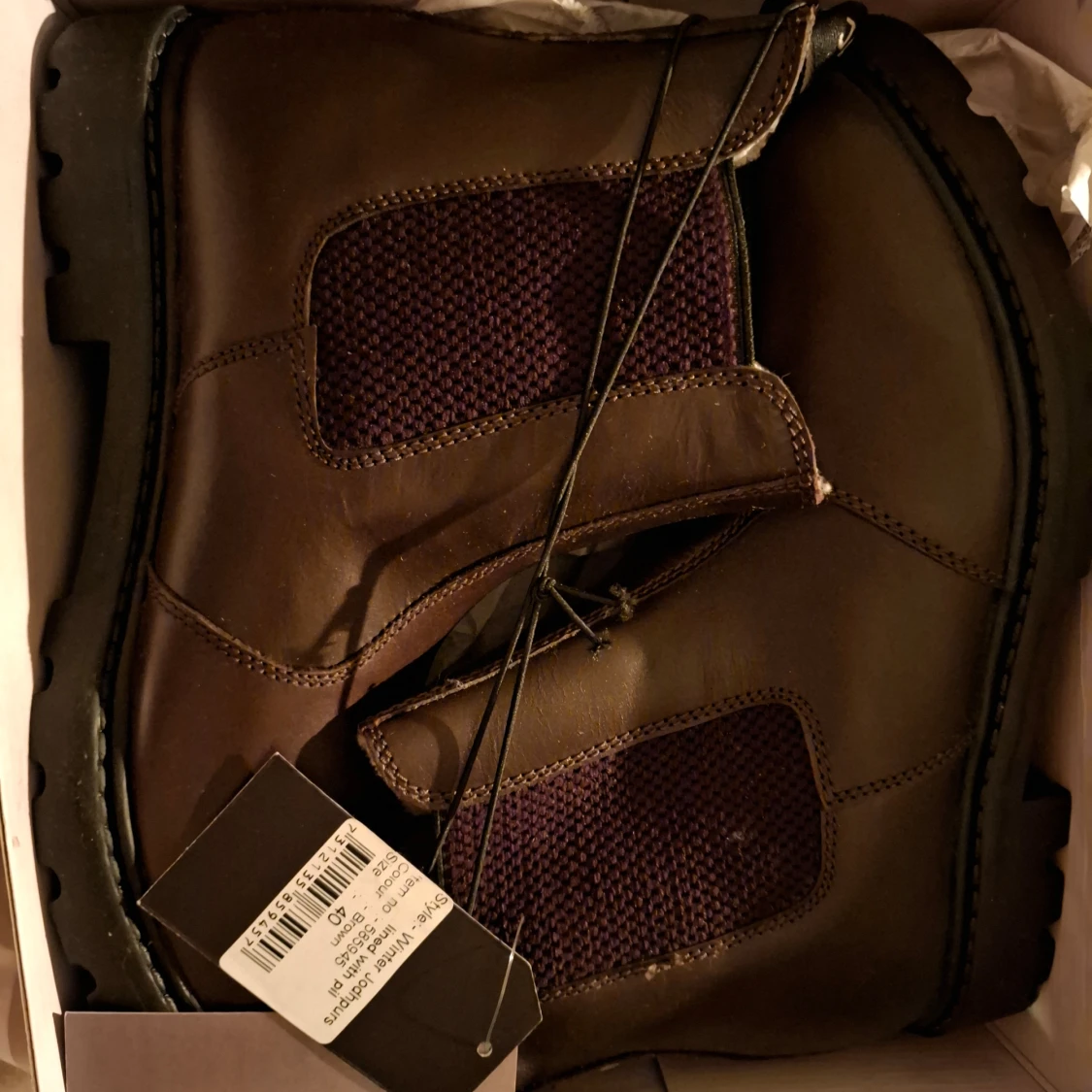 Bruna vinter Jodhpur boots ÄKTA  - 91