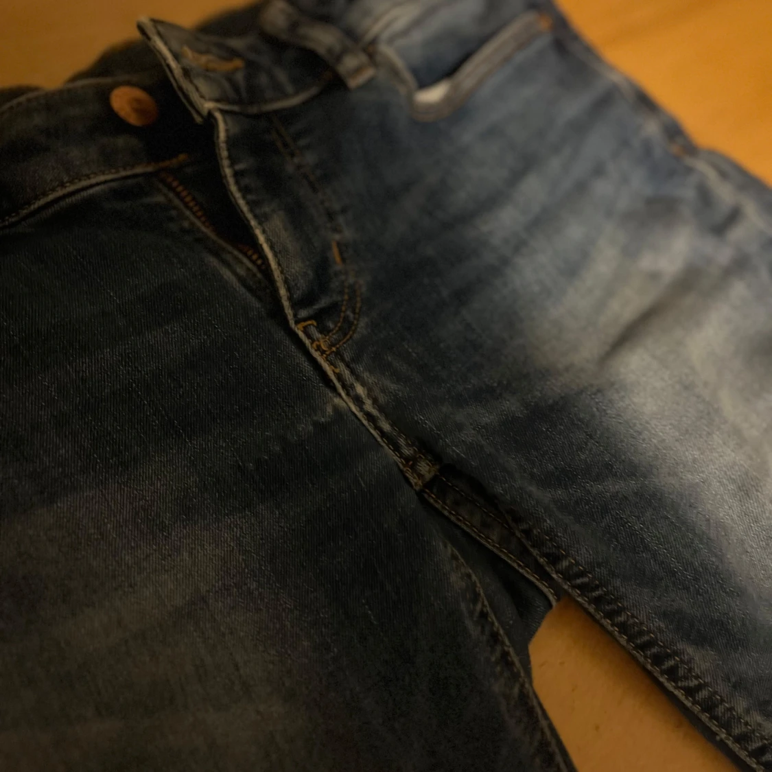 Blå jeans från Lindex  - 90