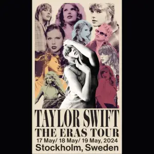 Säljer en affisch från THE ERAS TOUR. Orörd sedan Taylor’s konsert (18/05/24) i Stockholm. (Skriv om ni har frågor). OBS: Affischen är ihoprullad.