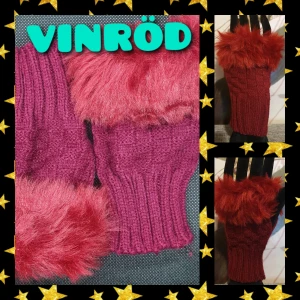 Torgvantar vinröd - Söta torgvantar i vinrött.