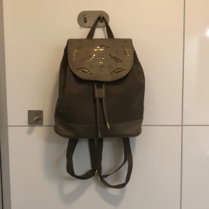 Gullig ryggsäck - Gullig brunguld ryggsäck. En innerficka