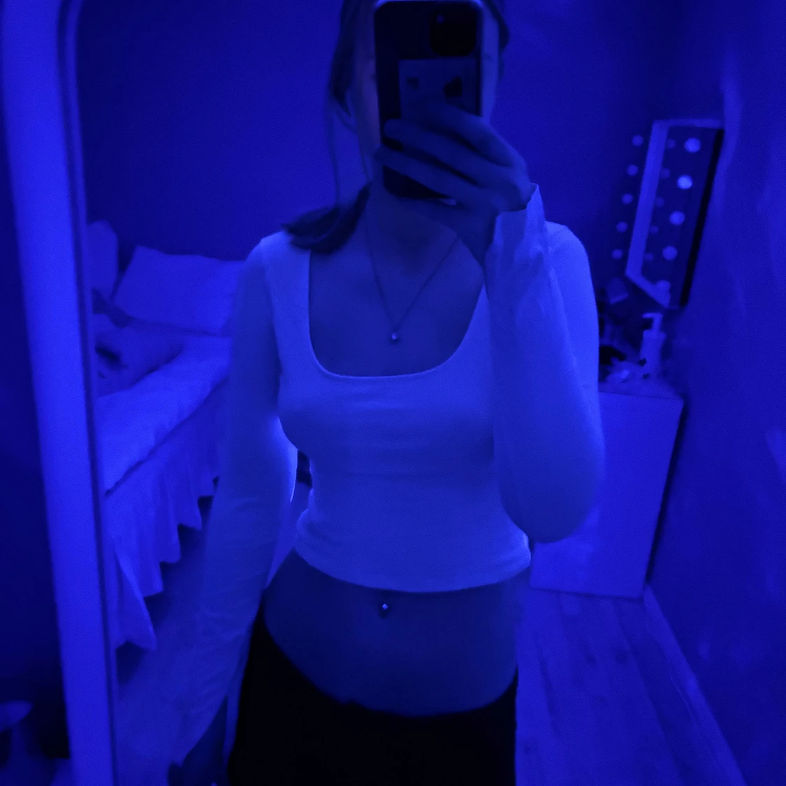 Vit långärmad topp från H&M