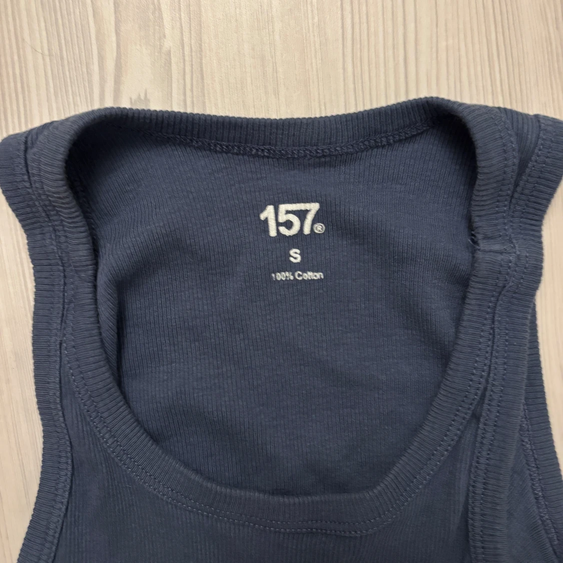Mörkblå ribbad tanktop från lager 157 - 91