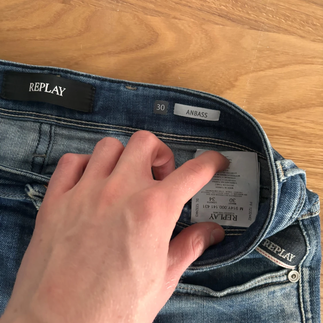 Blå Replay Anbass jeans - 90