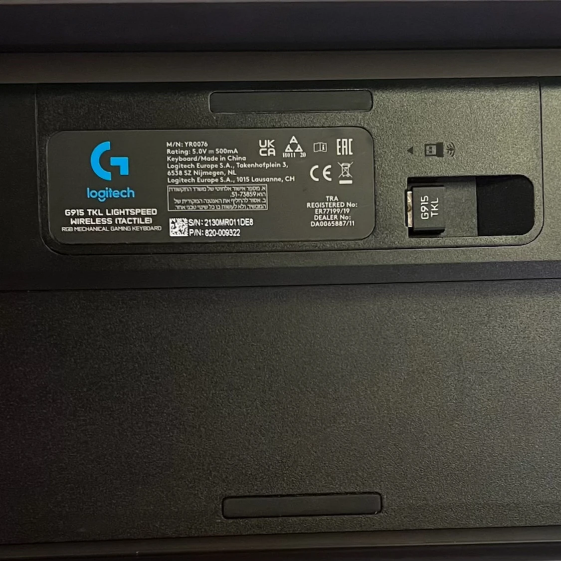 Logitech Svart TKL tangentbord med RGB-belysning - 91