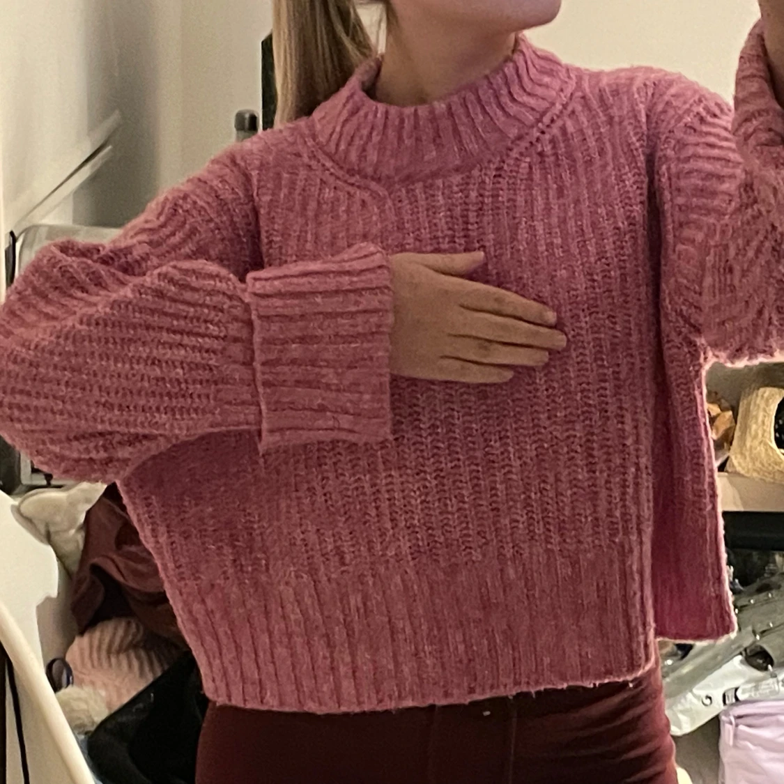 Stickad rosa topp från gina - 91