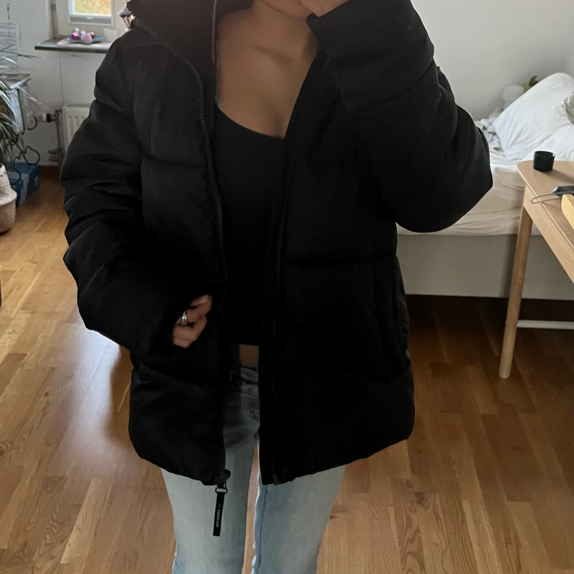 Marinblå vinterjacka - 90