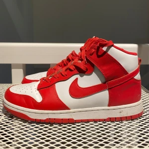 Nike Dunk University Red - Knappt använda, mycket bra skick box och kvitto kommer med. Pris kan diskuteras.