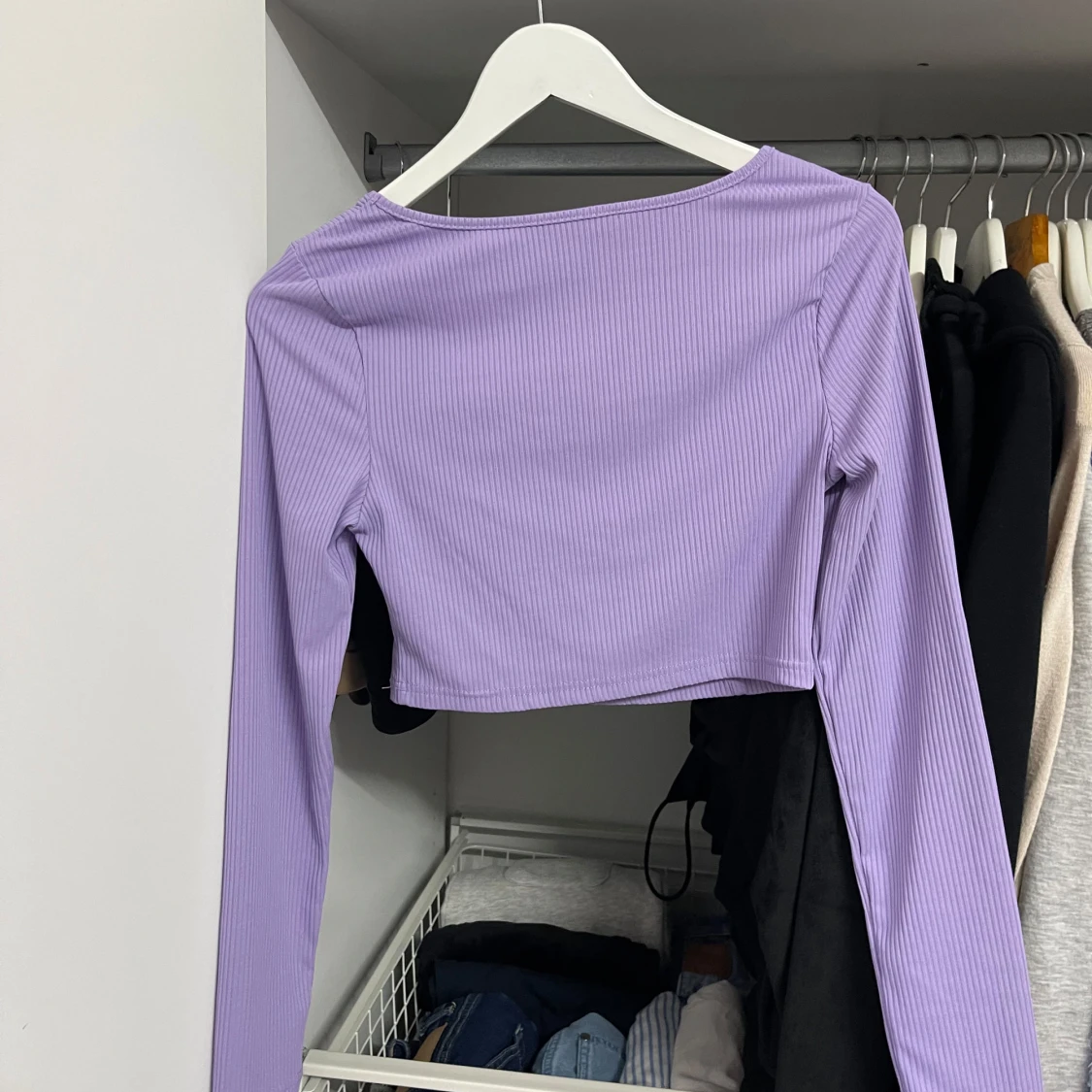 Lila ribbad topp från Shein - 91