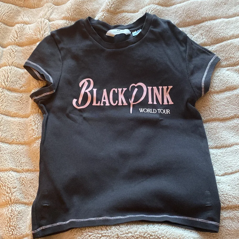 Blackpink tshirt från H&M I Storlek 170 tvättas innan jag postar inga defekter OBS KATT I HEMMET. T-shirts.