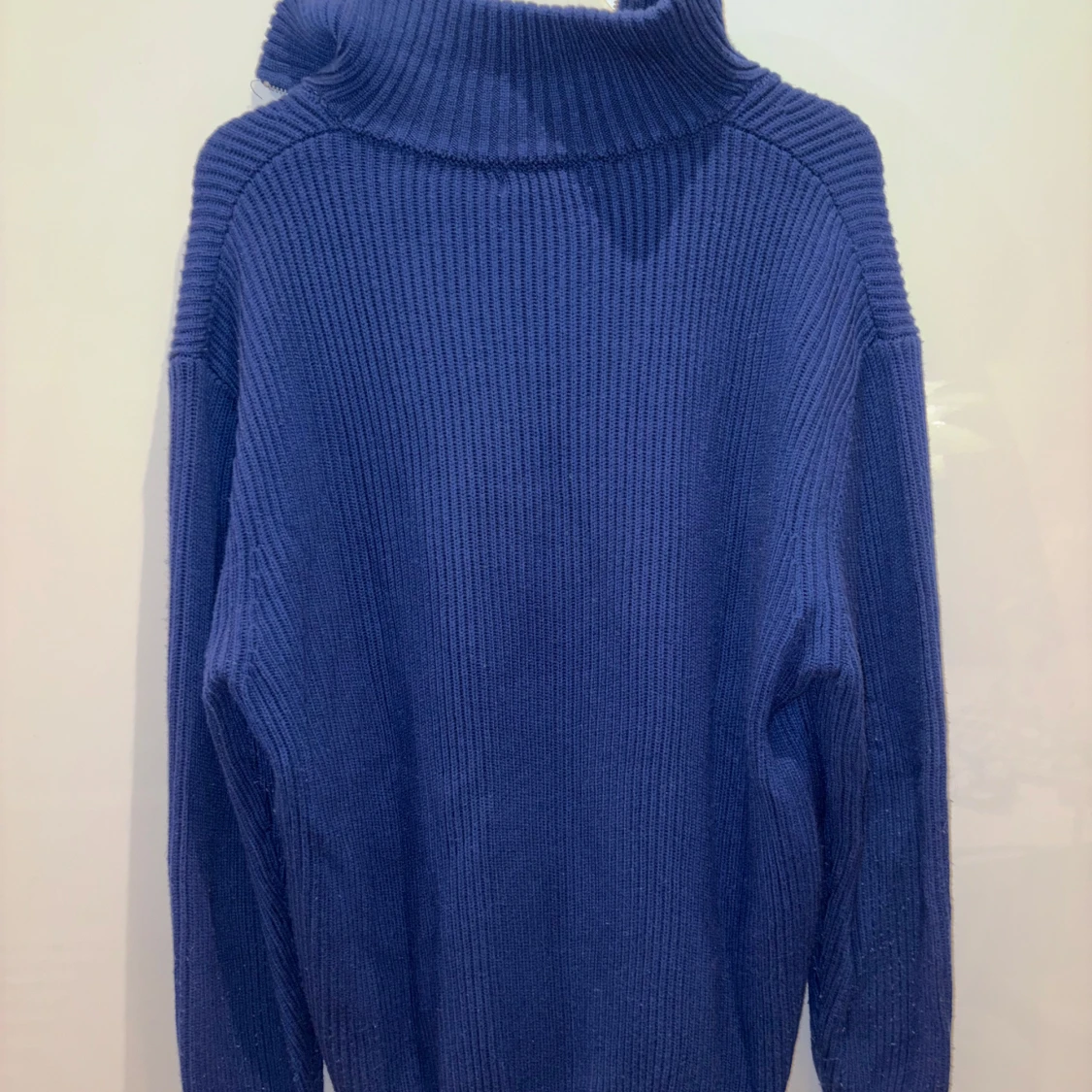 Stickad halvzip tröja - 90