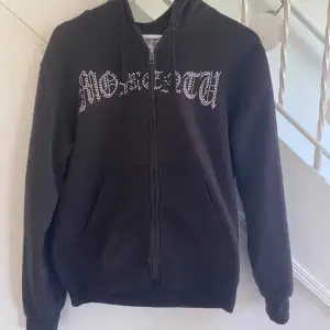 Rhinestone hoodie me zip