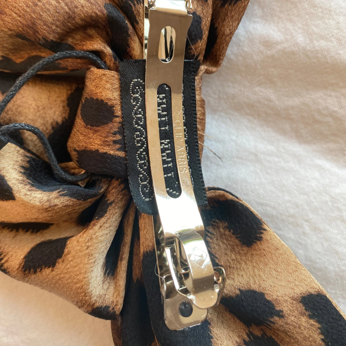 Leopard rosett hårklämma - 91