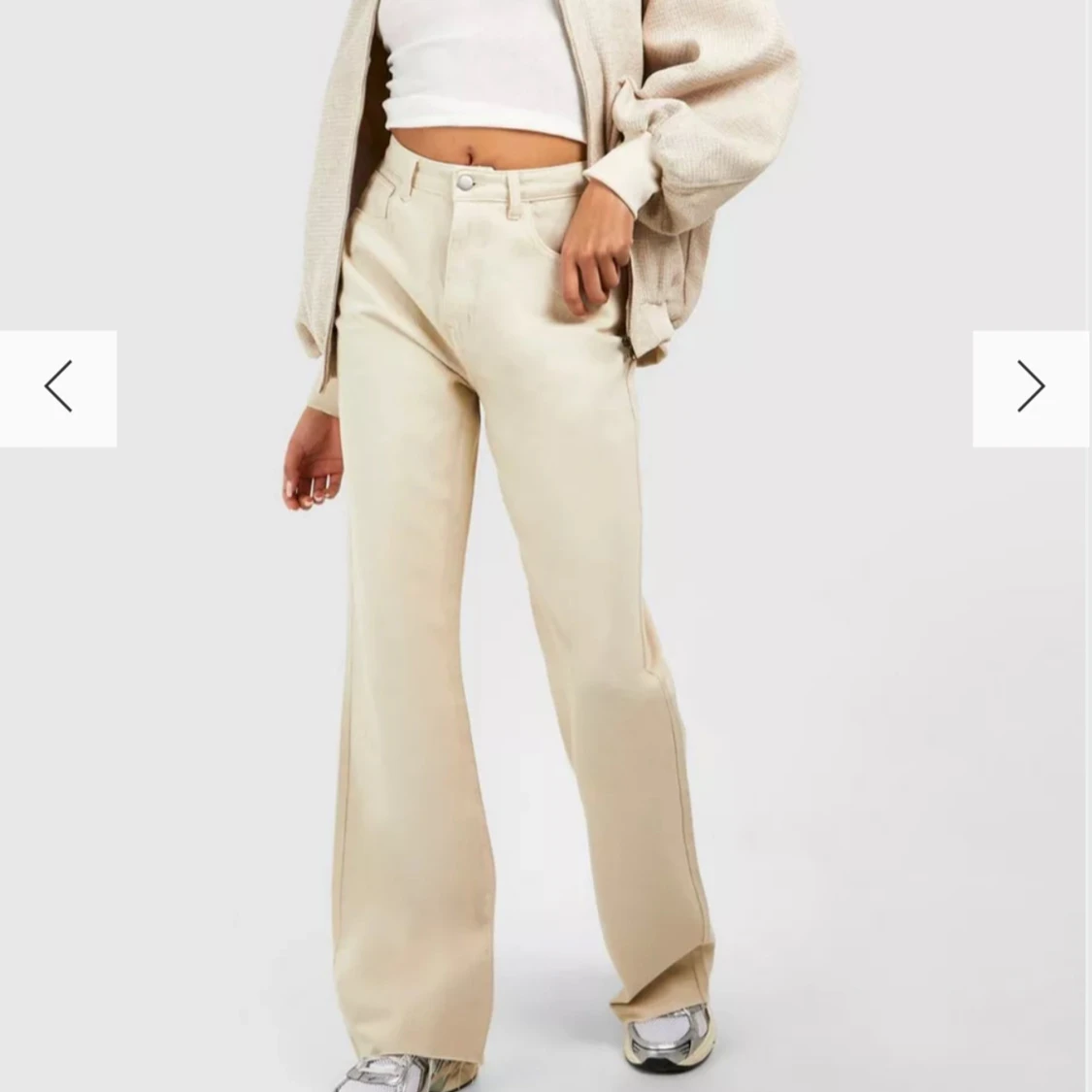 fina beiga jeans från hm