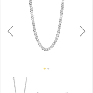 Silverfärgat halsband - Snyggt och stilrent silverfärgat halsband i kedjemodell. Perfekt för både vardag och fest. Halsbandet kommer i en elegant presentask, vilket gör det till en fin gåva. Det är i nytt skick och redo att bäras med stil.