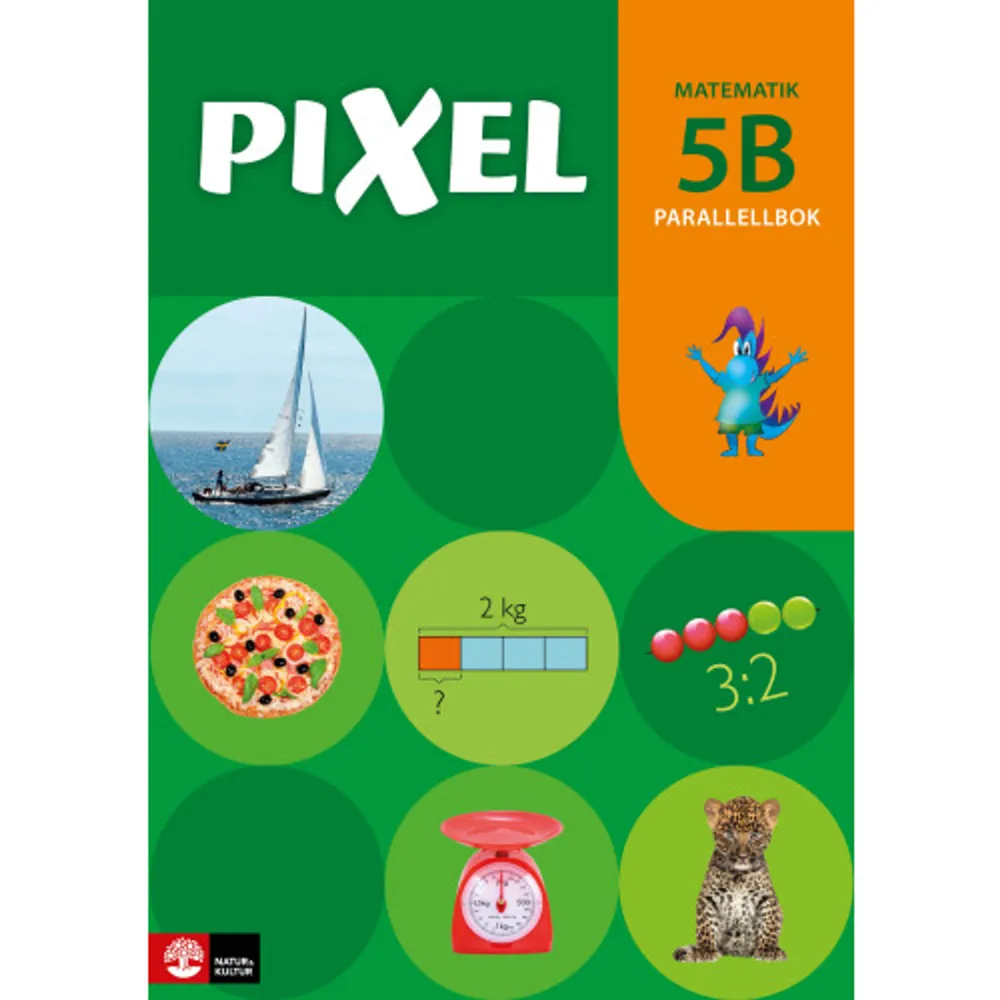 Pixel introducerar varje matematiskt område från det konkreta till det abstrakta. Eleverna blir både utmanade och får chans att befästa kunskaper med aktiviteter och halvkonkreta bilder innan de går till mattespråket. Eleverna får flera chanser att förstå eftersom varje moment återkommer flera gånger. När eleverna förstår vad de håller på med ökar deras motivation för matematik. Genom att de förstår hur uppgifter kan lösas på olika sätt, ökar deras självkänsla och de inspireras till att lära sig mer matematik och att använda matematik i vardagen. Grundbok I Pixel har varje kapitel ett tydligt matematiskt innehåll. Alla kapitel inleds med en samtalsbild baserad på en vardaglig situation för att introduktionen ska kunna utgå från ett konkret samtal. För att skilja på uppgifter och annan information finns det tydliga rutor för exempel, fakta och spel. Exempel och fakta är rutor att samla undervisningen kring. Här finns tillfälle att med stöd av läroboken gå igenom nya moment och begrepp.  Spel som färdighetsträning är ett viktigt inslag i Pixelmetodiken, för att befästa kunskaper. Det finns också dialogrutor i böckerna där eleverna ska diskutera påståenden och frågeställningar och träna sig på att argumentera. Sist i varje kapitel finns fyra återkommande uppslag: Kan du detta? är en utvärdering av innehållet i kapitlet med koppling till matematiskt innehåll och förmågorna.Träna mer erbjuder fler uppgifter för att befästa innehållet i kapitlet.Träna tanken erbjuder uppgifter av problemlösande karaktär.Lite av varje är repetition av tidigare stoff för att hålla kunskaperna vid liv och befästa dem ytterligare. Till varje kapitel finns en sammanställning över de matematiska begrepp som eleverna möter som kopieringsunderlag i lärarboken. Begreppen förklaras i ord och med bilder och det finns också plats för egna anteckningar. Parallellbok Parallellboken är en bok som eleverna skriver i. Den följer grundboken uppslag för uppslag och är tänkt för elever som har svårigheter att hantera ett separat skrivhäfte, som behöver färre uppgifter eller större läsbarhet. Du som lärare får möjlighet att anpassa undervisningen och eleverna kan lära av varandra, trots att de arbetar med olika böcker. Lärarbok Inledningen används främst till läsårsplaneringen. Där finns författarnas tolkning och beskrivning av det centrala innehållet för årskursen och exempel på hur eleverna får möta förmågorna när de arbetar med innehållet. Här beskrivs vilka matematiska färdigheter eleverna ska utveckla. Handledning för varje lektionLärarbokens största del är handledningen som följer elevernas grundbok sida för sida. Här finns allt som behövs för den dagliga planeringen och genomförandet av lektionerna. Det matematiska innehållet för varje lektion presenteras tillsammans med en förklaring till var och en av uppgifterna i grundboken. Matematiska samtalI handledningen finns bland annat exempel på frågor att ställa till eleverna för att stimulera matematiska resonemang och tankegångar. Frågorna är tydligt markerade, så att de blir enkla att hitta. Syftet med dem är att illustrera olika frågetyper och ge idéer till frågor, inte att de nödvändigtvis måste följas ordagrant. Förenkla, utmana och fler aktiviteterTill varje uppslag i grundboken finns förslag på hur man med små knep kan göra innehållet i uppgifterna enklare. Dessutom finns tips på hur innehållet kan anpassas för de elever som behöver fler eller större utmaningar. Det stora utbudet av aktiviteter ger valmöjligheter. Aktiviteterna är alltid kopplade till arbetet i grundboken, och gör det enkelt att lyfta in och motivera dem i undervisningen. BedömningI slutet av varje kapitel finns uppslaget Kan du detta?. Till varje uppgift finns en kort beskrivning i lärarboken om vilka kunskaper eleverna har möjlighet att visa och vad som kan bedömas. Som hjälp i den formativa bedömningen finns förslag på sidor ur grundboken där ett innehåll kan repeteras och förslag på sidor i övningsboken som behandlar samma innehåll, för repetition eller ytterligare träning. KopieringsunderlagLängst bak i lärarboken finns kopieringsunderlag med sidor från grundboken där eleverna kan lösa uppgifter direkt på en sida. Där finns också begreppslistor och prov. Övningsbok Övningsboken har samma kapitel och matematiska områden som grundboken. Uppgifterna till varje område finns på tre nivåer som är färgmarkerade för att det ska vara enkelt för eleverna att välja nivå. Sist i varje kapitel finns uppgifter av problemkaraktär.  Kostnadsfritt extramaterial Pixel fortsätter på webben! Här finns t.ex. webbövningar till eleverna, bedömningsstöd och uppdateringar. Extramaterialet finns här. Digitalbok De tryckta grundböckerna för åk 4–6 finns även som digitalböcker. I dessa kan eleverna bl.a. lyssna på texten, lägga bokmärken, söka efter innehåll och zooma.     Format Häftad   Omfång 144 sidor   Språk Svenska   Förlag Natur & Kultur Läromedel   Utgivningsdatum 2017-12-20   Medverkande Mona Røsseland   Medverkande Gunnar Nordberg   Medverkande Öyvind Vågen   ISBN 9789127445260  . Böcker.