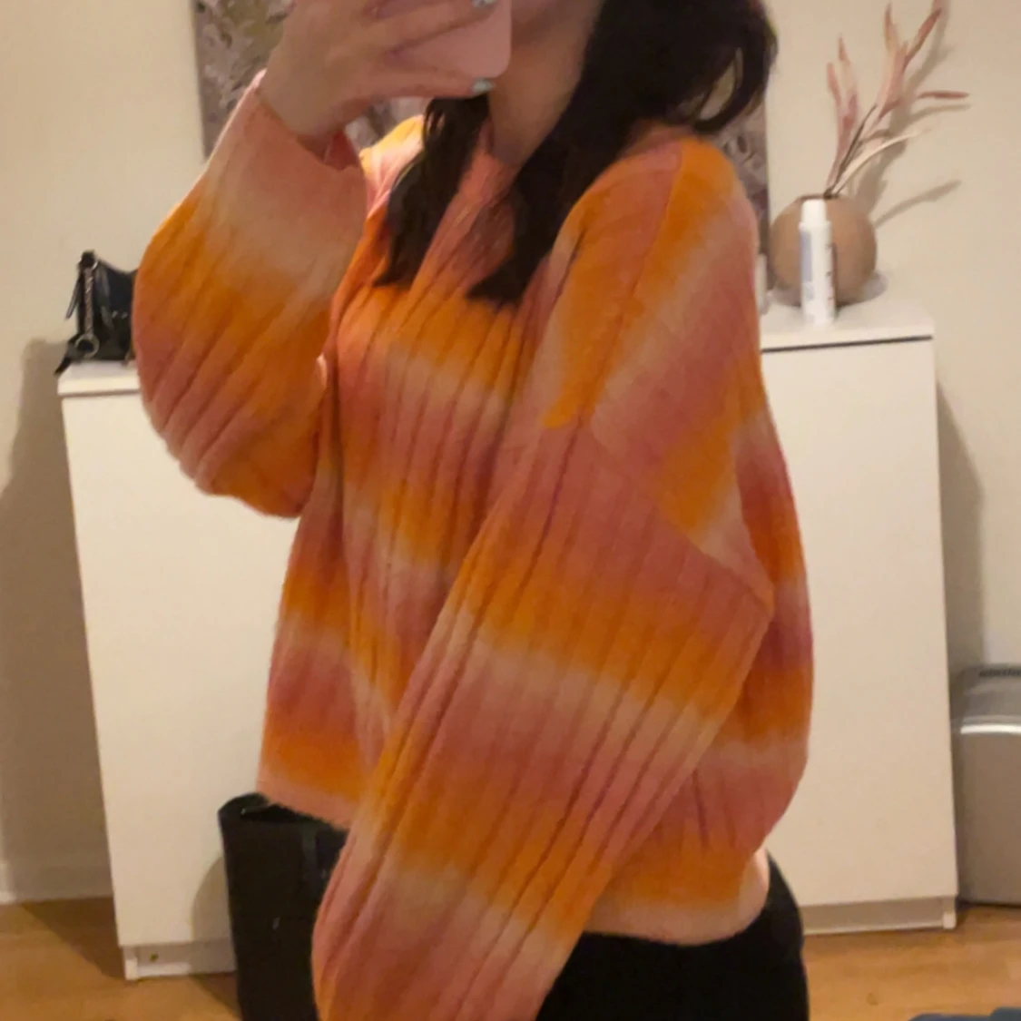 färgglad stickad tröja  - 90