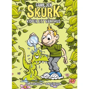 Familjen Skurk köper ett växthus (inbunden) - Familjen Skurk är en helt vanlig familj. Förutom att de kommer från yttre rymden, har tjugo tår var och en tam dinosaurie som heter Rex.  Mamma Skurk vill ha ett växthus. Hon vet precis vad det är. Det är ett hus som allting växer i. När hon berättar för resten av familjen om det, vill de också ha ett. Det är mycket de vill ska växa och bli större. Teven, chokladkakan i kylskåpet, och förstås familjens tama dinosaurie Rex.  Böckerna om familjen Skurk är lättlästa med LIX 19-20. Familjen Skurk köper ett växthus är den femte boken i serien.  Om författaren:  Anna Hansson är lärare och författare till ett stort antal barn- och ungdomsböcker. Hon skriver böcker som hon själv hade velat läsa som barn. Spännande, fantasifulla och roliga.    Format Inbunden   Omfång 30 sidor   Språk Svenska   Förlag Beta Pedagog AB   Utgivningsdatum 2016-05-18   Medverkande Jonas Olsson   ISBN 9789186213930  