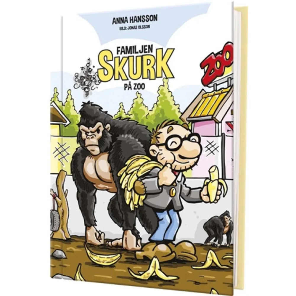 Familjen Skurk är en helt vanlig familj. Förutom att de kommer från yttre rymden, har tjugo tår var och en tam dinosaurie som heter Rex.  I den här boken går familjen Skurk på zoo. En del av dem tittar på djur, men en stjäl bananer av aporna, och en rymmer.  Böckerna om familjen Skurk är lättlästa med LIX 19-20.  Om författaren:  Anna Hansson är lärare och författare till flera barn- och ungdomsböcker. Hon skriver böcker som hon själv hade velat läsa som barn. Spännande, fantasifulla och roliga.    Format Inbunden   Omfång 30 sidor   Språk Svenska   Förlag Beta Pedagog   Utgivningsdatum 2015-02-19   Medverkande Jonas Olsson   Medverkande Isac Carlsson   ISBN 9789186213787  . Böcker.