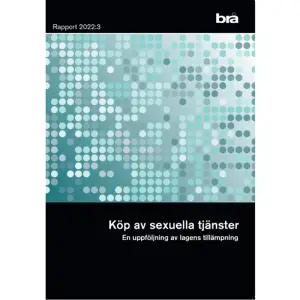 Köp av sexuella tjänster blev förbjudet i Sverige 1999. Sedan dess har antalet anmälda sexköpsbrott ökat gradvis, med en särskilt kraftig ökning de senaste två åren. Antalet anmälningar återspeglar dock i första hand polisens arbetssätt och prioriteringar, snarare än en faktisk ökning i antalet brottshändelser. I rapporten redogör Brå för hur rättsväsendet tillämpar förbudet mot köp av sexuell tjänst. Utifrån bland annat:intervjuer,förundersökningsmaterial och domar- analyseras rättsväsendets hantering av brottet – från upptäckt och anmälan till dom. I rapporten beskrivs även de anmälda brottens karaktär, samt samverkan mellan polis och socialtjänst. Därutöver redovisas en särskild analys av vad det skulle innebära om säljare av sexuella handlingar rutinmässigt sågs som målsägande.    Format Häftad   Omfång 135 sidor   Språk Svenska   Förlag Norstedts Juridik   Utgivningsdatum 2022-07-01   ISBN 9789188599599  