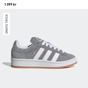 Grå Adidas Campus sneakers - Nypris 1099, ganska använda men fint skick. Följer även med gråa snören så man kan välja själv💕