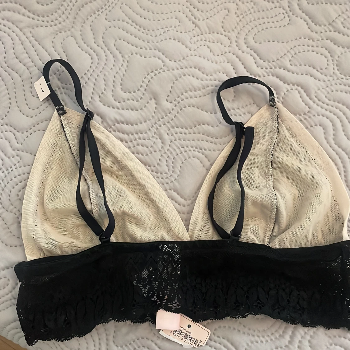 Svart spets bralette - 1