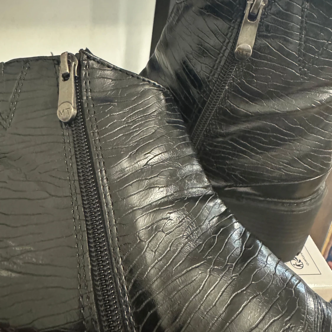 Svarta boots med dragkedja - 91