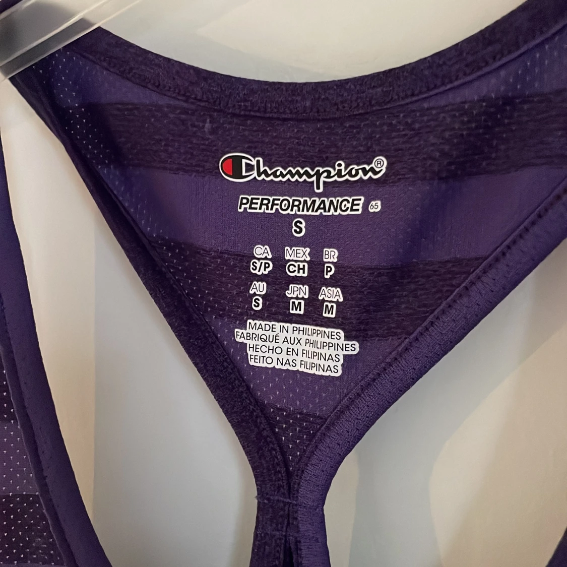 Lila randig linnetopp från Champion - 91
