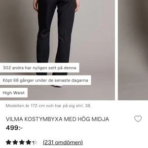Svarta kostymbyxor, bikbok - Svarta kostymbyxor från bikbok i bra skick. Säljes pga för stor storlek Modell: Vilma Stl: 38