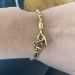 Pandora armband  - Köpt på Vinted, låda finns ej, ej använt av mig, pytteliten repa på låset men super fint, guldpleterat 14 karat