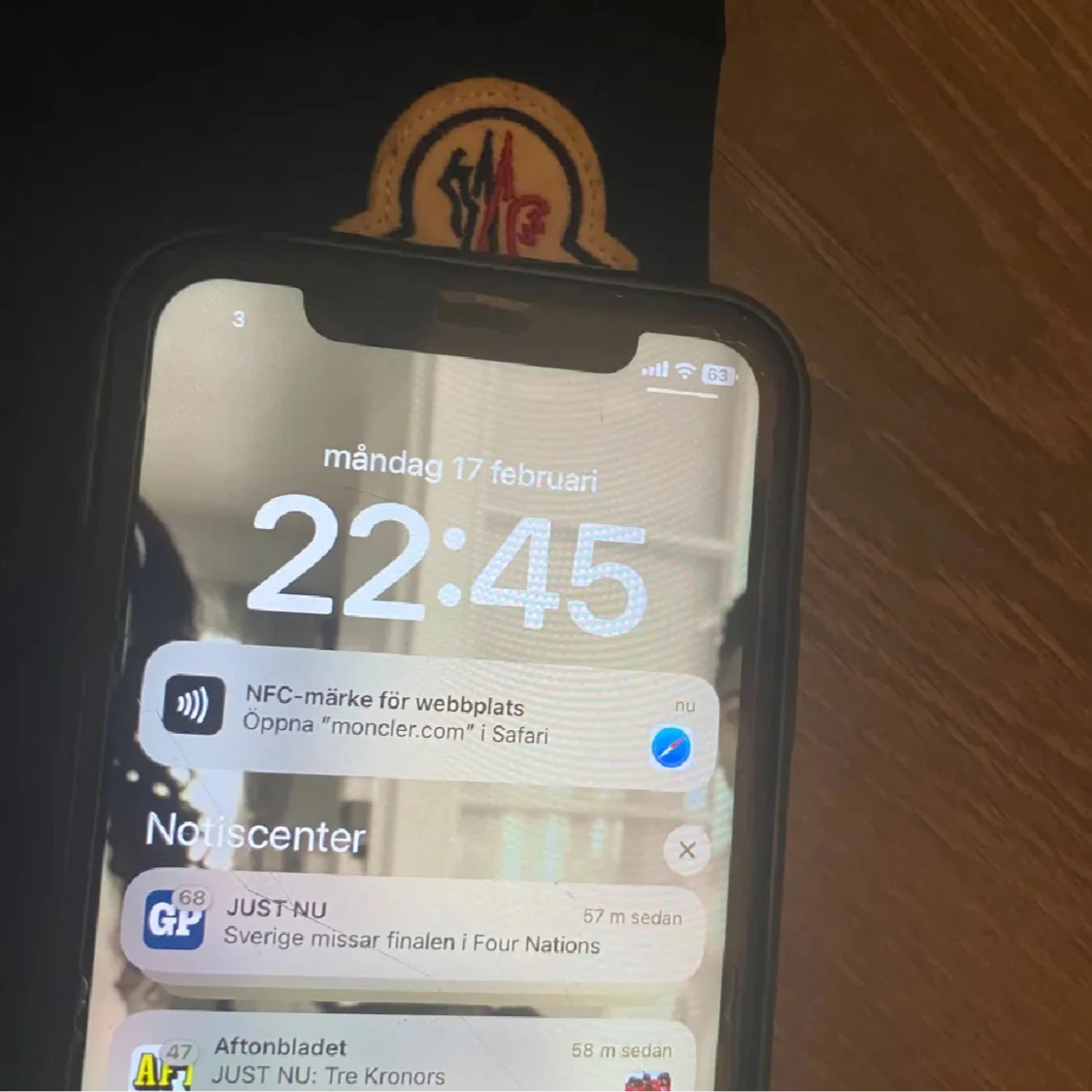 Mörkblå windbraker frpn Moncler - 1