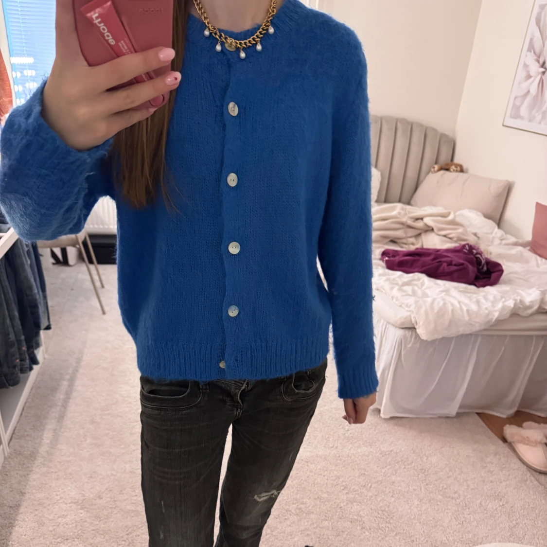 Blå kofta med knappar🎀 - 1