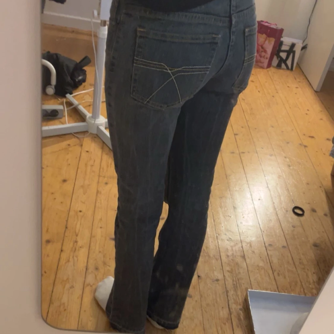 Svart/gråa jeans  - 90