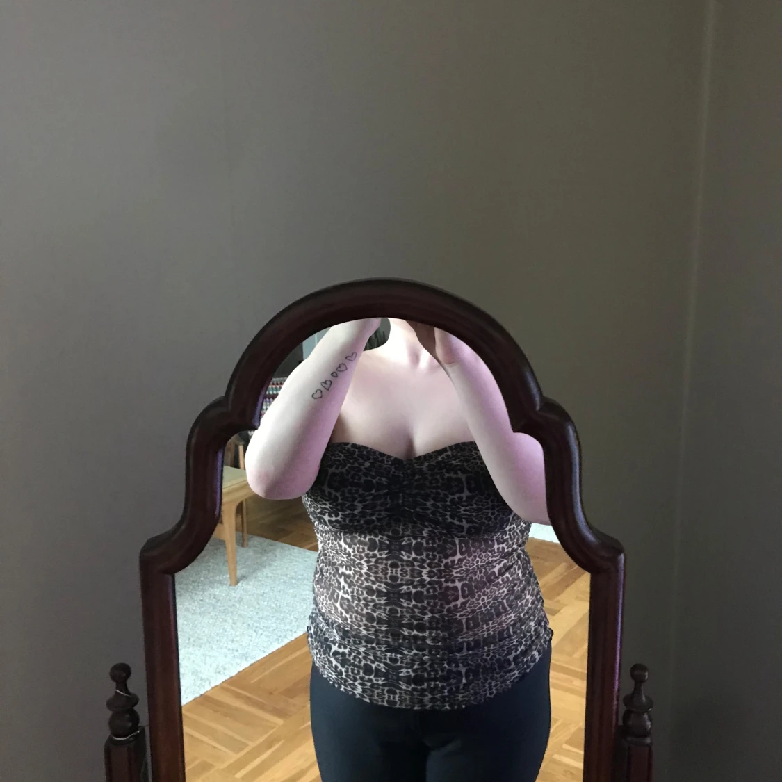 Leopardmönstrad tubtopp - 1