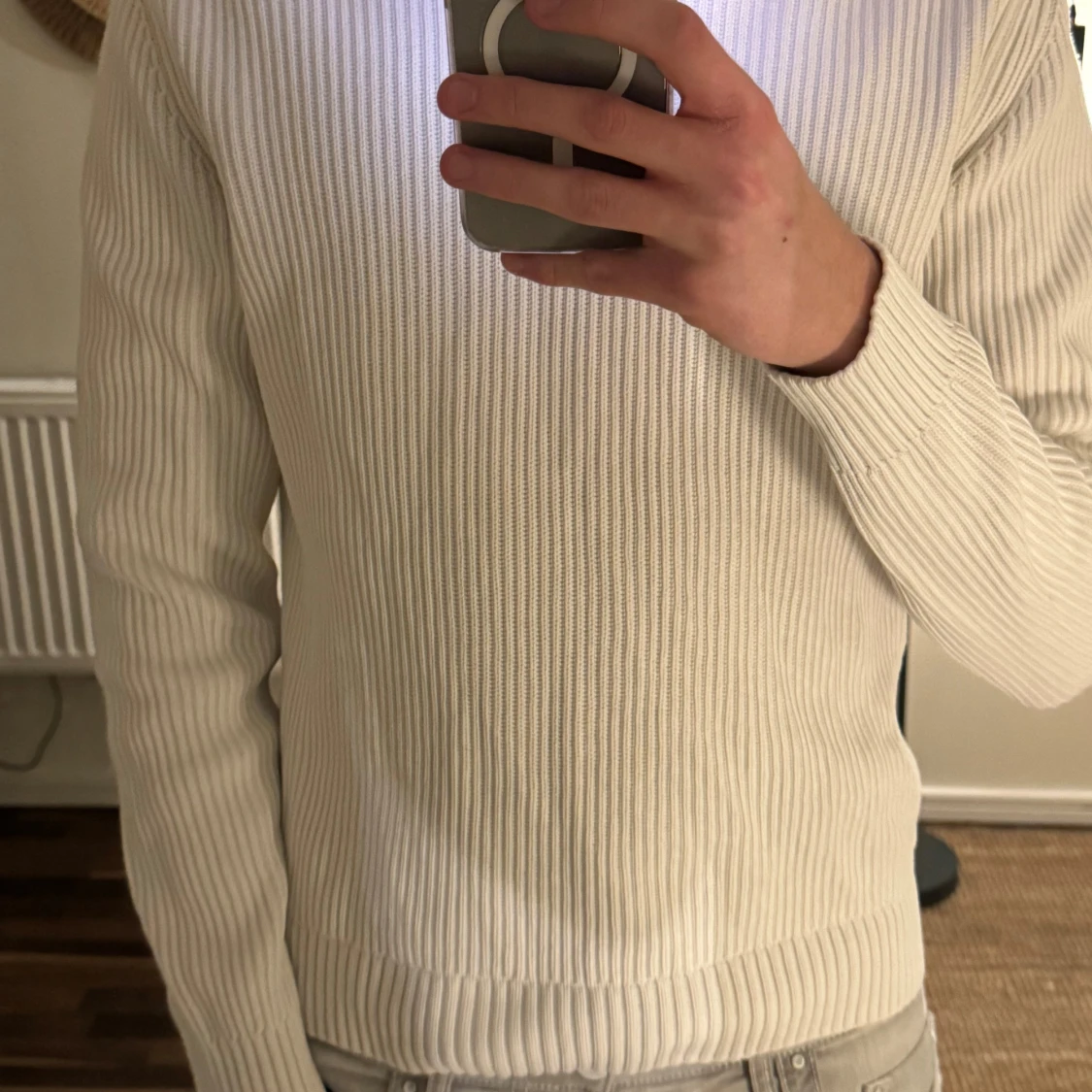 Vit ribbad tröja från These Glory Days