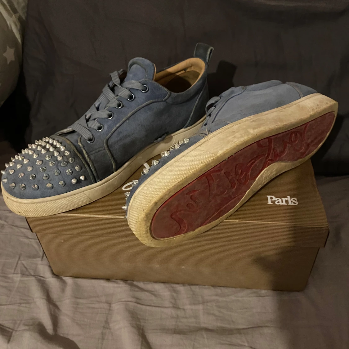 Blå sneakers från Christian Louboutin - 4