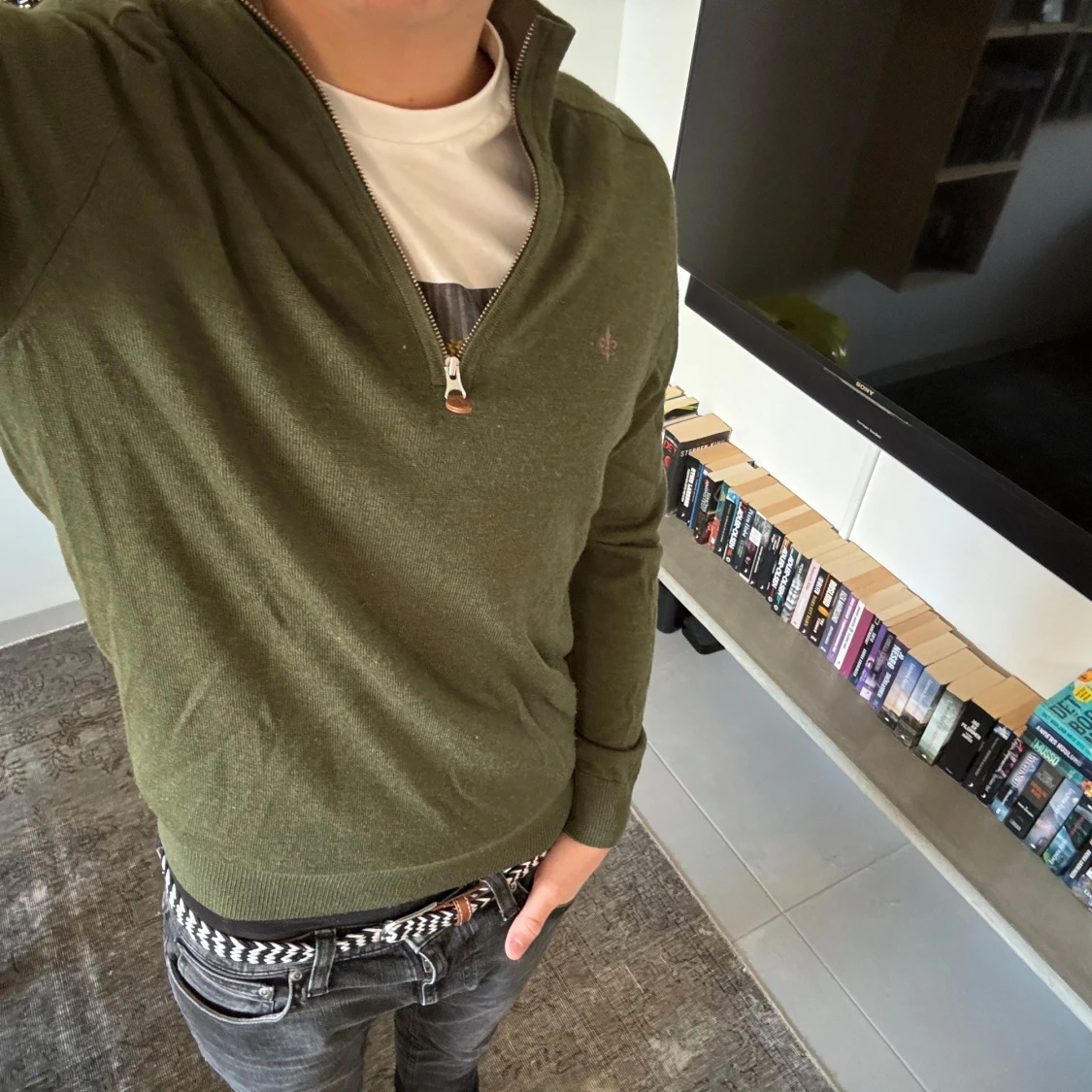 Olivgrön tröja från Morris - 90